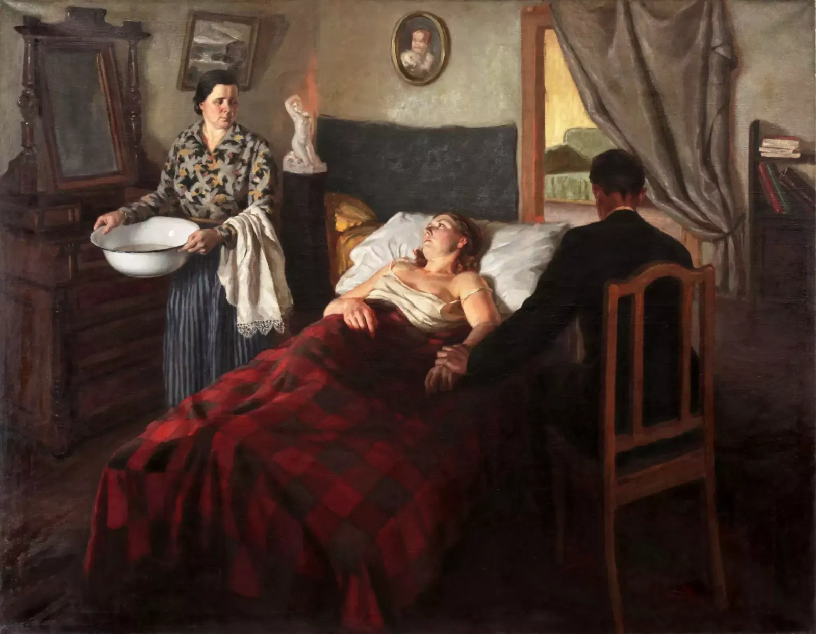 Otto Grunde (1907 1982) "At The Patients Bed". photo Art