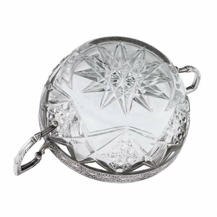 Russian Crystal Vase In Silver 15 Petersburg Artel photo vinterior