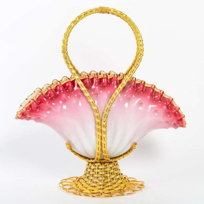 Opaline Bowl, 19th Century, Napoleon III Period. photo Home Decor