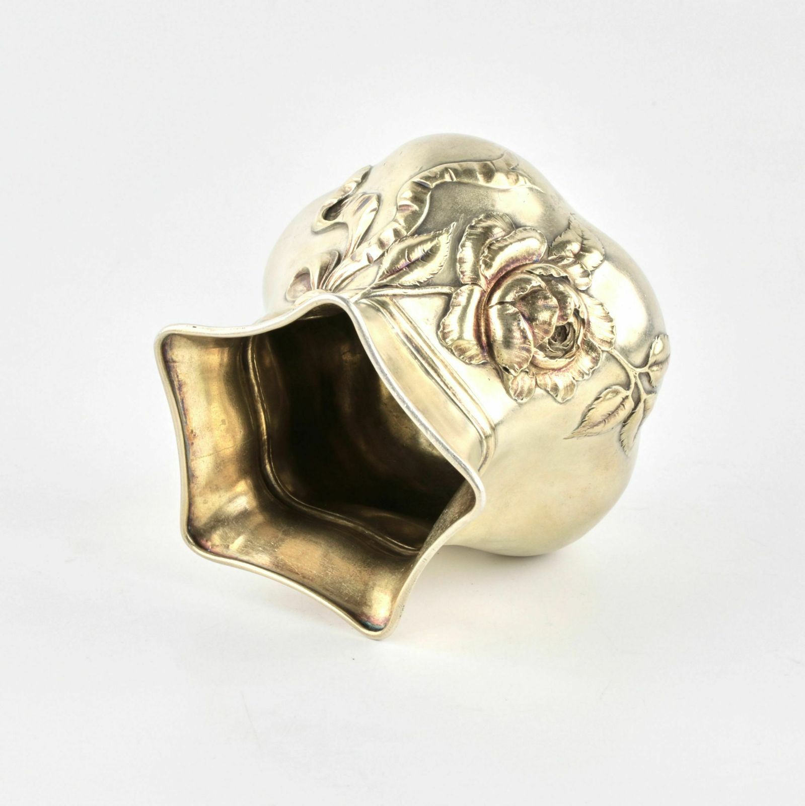 Silver Box / Vase In The Form Of A Tied Bag photo Home Decor