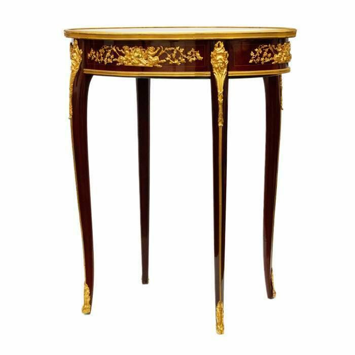 Magnificent Mahogany And Gilded Bronze Table By François Linke. photo Furniture