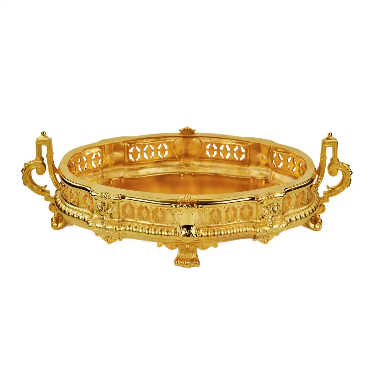 Jardiniere In Gilded Bronze In The Napoleon III Style. 19th Century. photo furniture