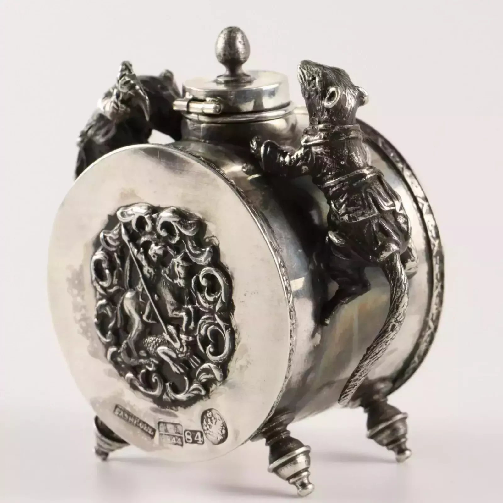 Inkwell "Armed Rats" Russia, Early 20th Century photo for sale