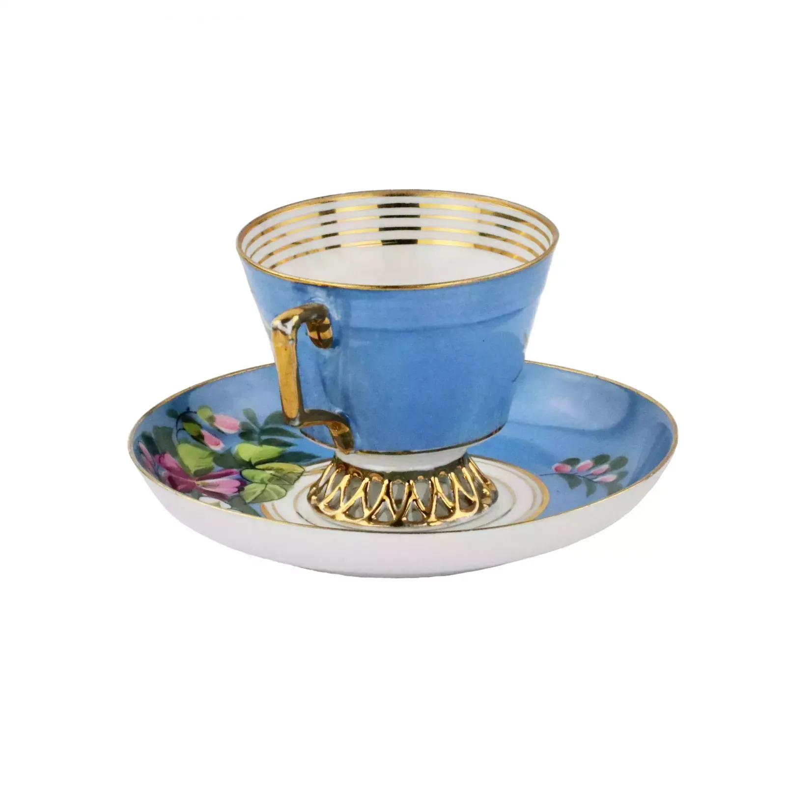 Tea Couple Factory Kuznetsov. Russia At The End Of The 19th Century. photo for sale