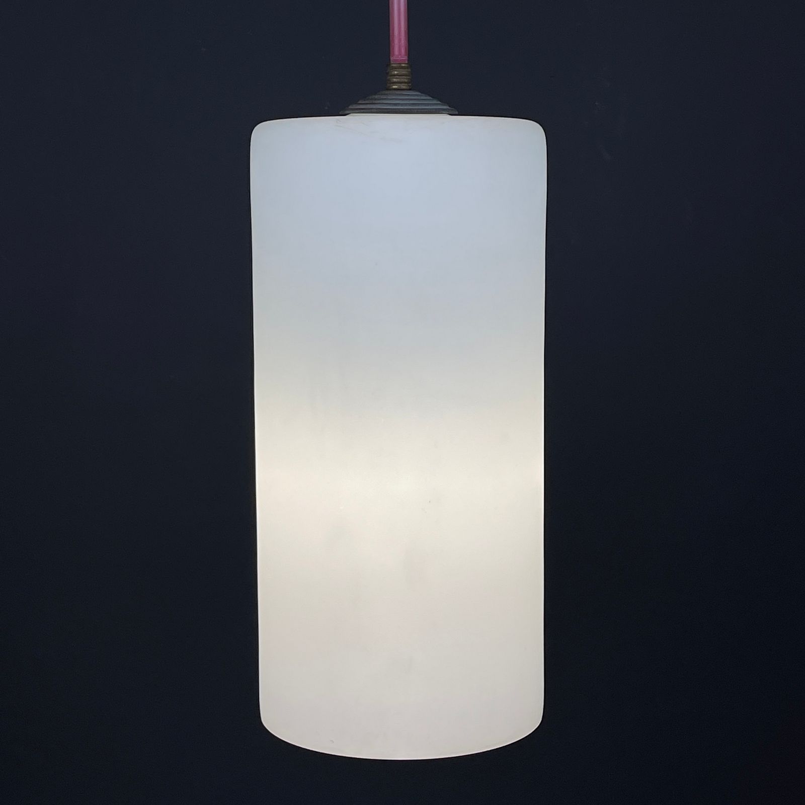 490.0 Mid Century Opalin Glass Pendant Lamp Italy 1960s Set Of 2 photo