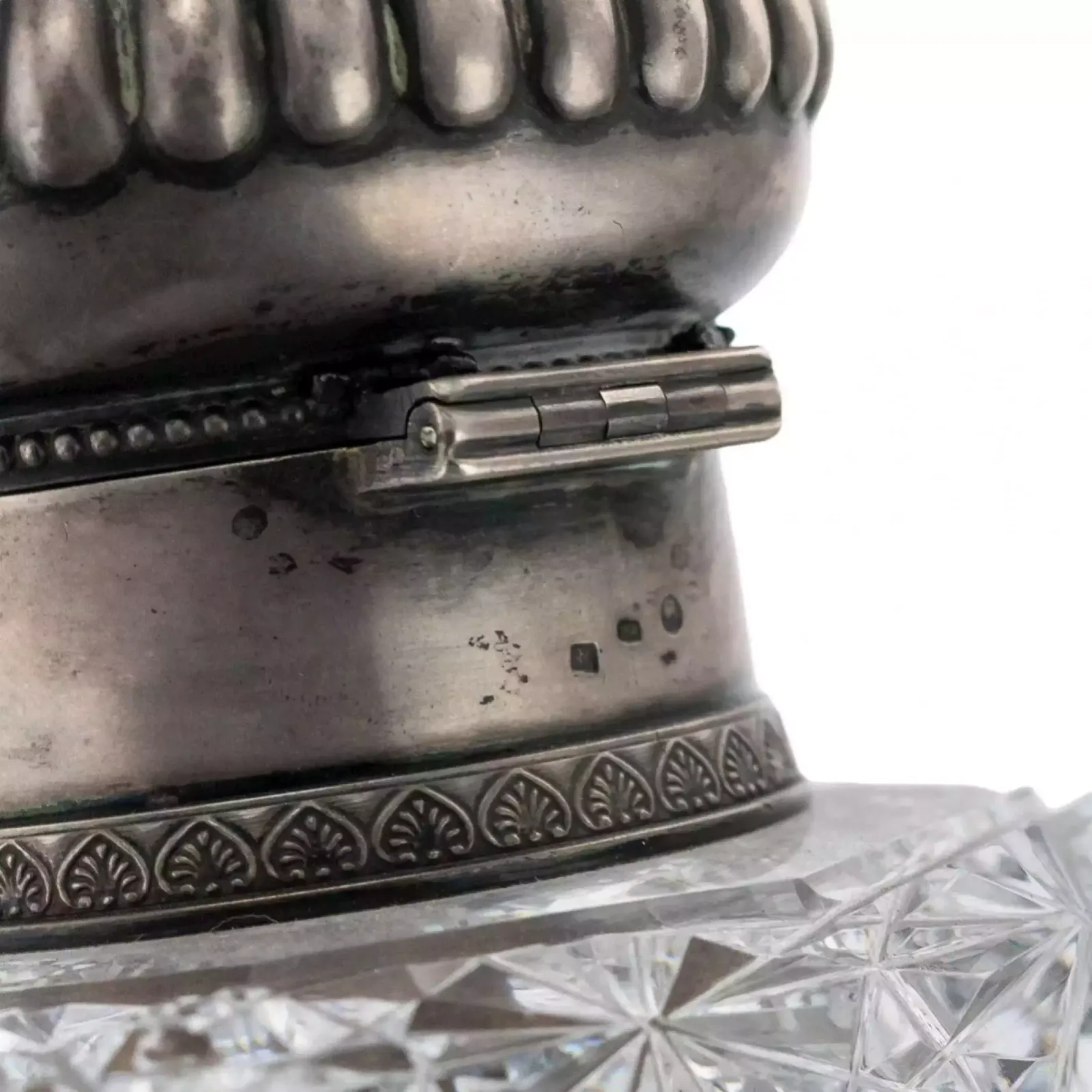 Large Cabinet Inkwell   Zastava, Made Of Crystal, With Silver, On A Marble Base. photo buy
