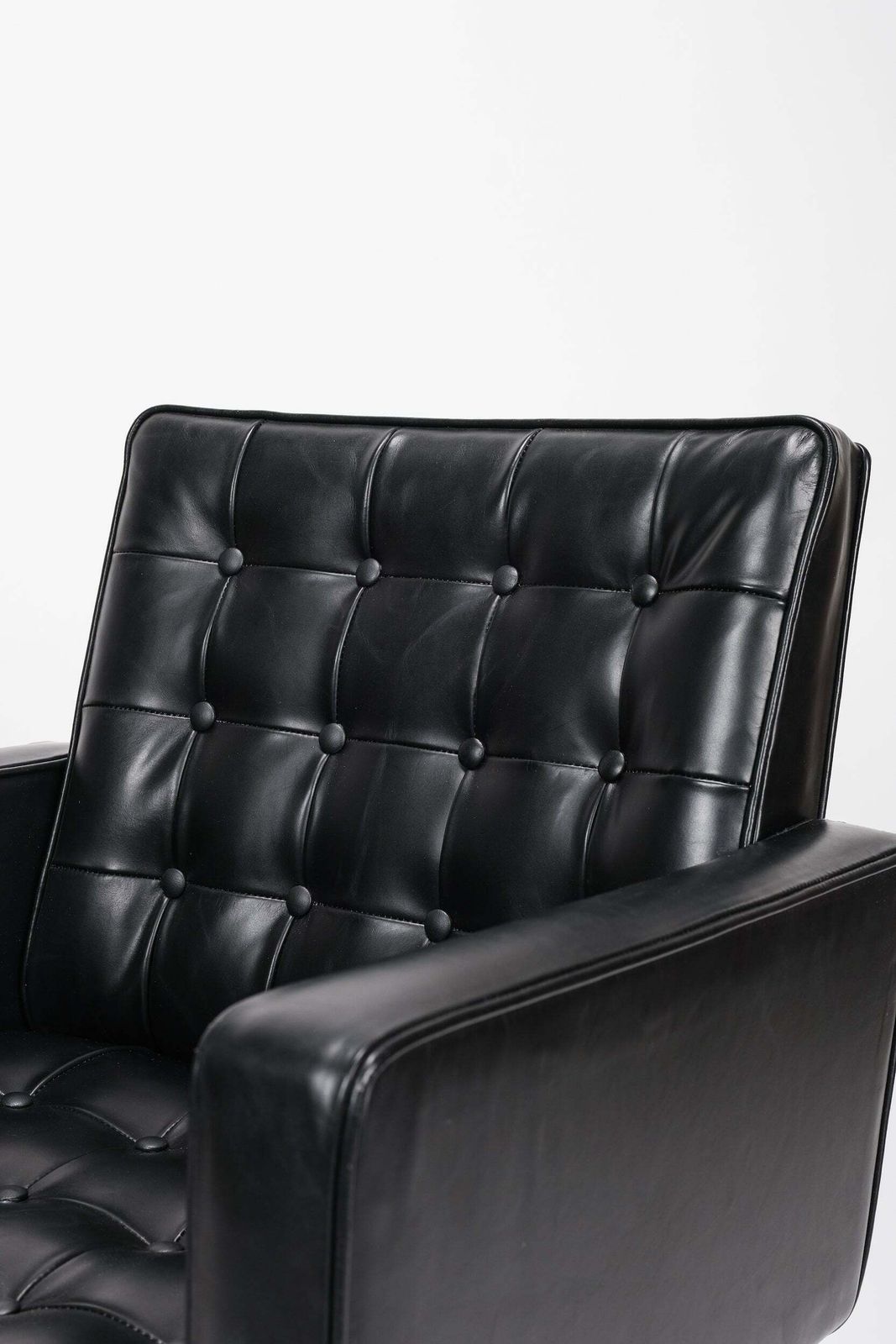 Vincent Cafiero, Armchair, Leather, Knoll International, 50s photo vintage