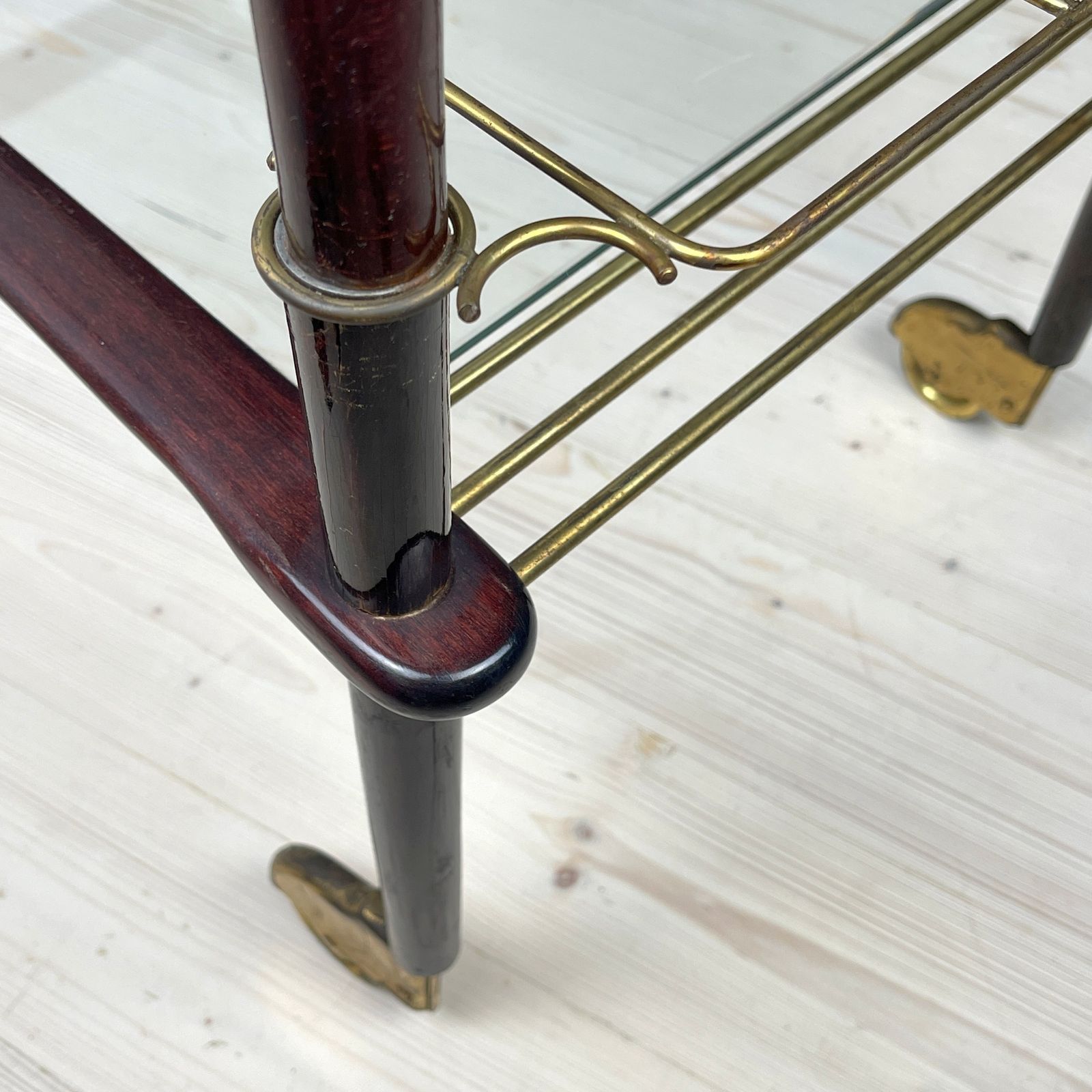 photo furniture Mid Century Wood And Glass Bar Cart Trolley By Ico Parisi For De Baggis Italy 1960s