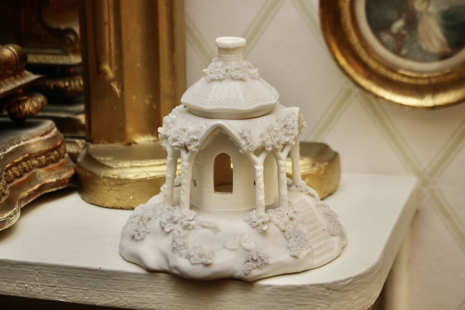 A Rare Unglazed Copeland Spode Cottage Pastille Burner Circa 1825