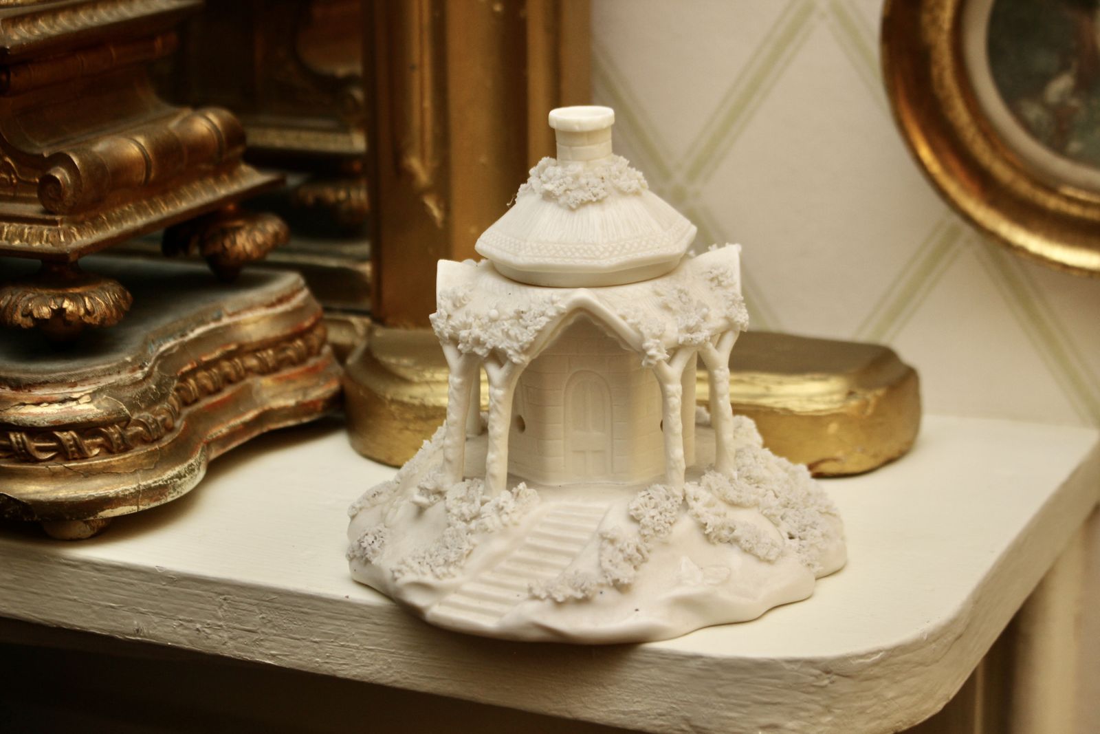 A Rare Unglazed Copeland Spode Cottage Pastille Burner Circa 1825 photo vinterior