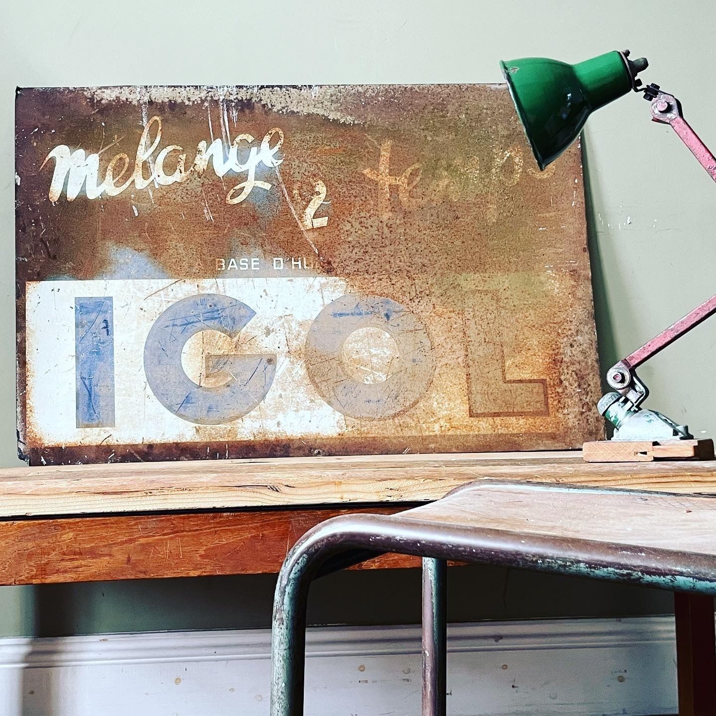 Vintage 1950s French Igol Advertising Sign photo vinterior
