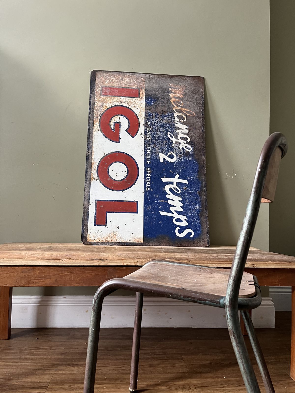 Vintage 1950s French Igol Advertising Sign photo buy