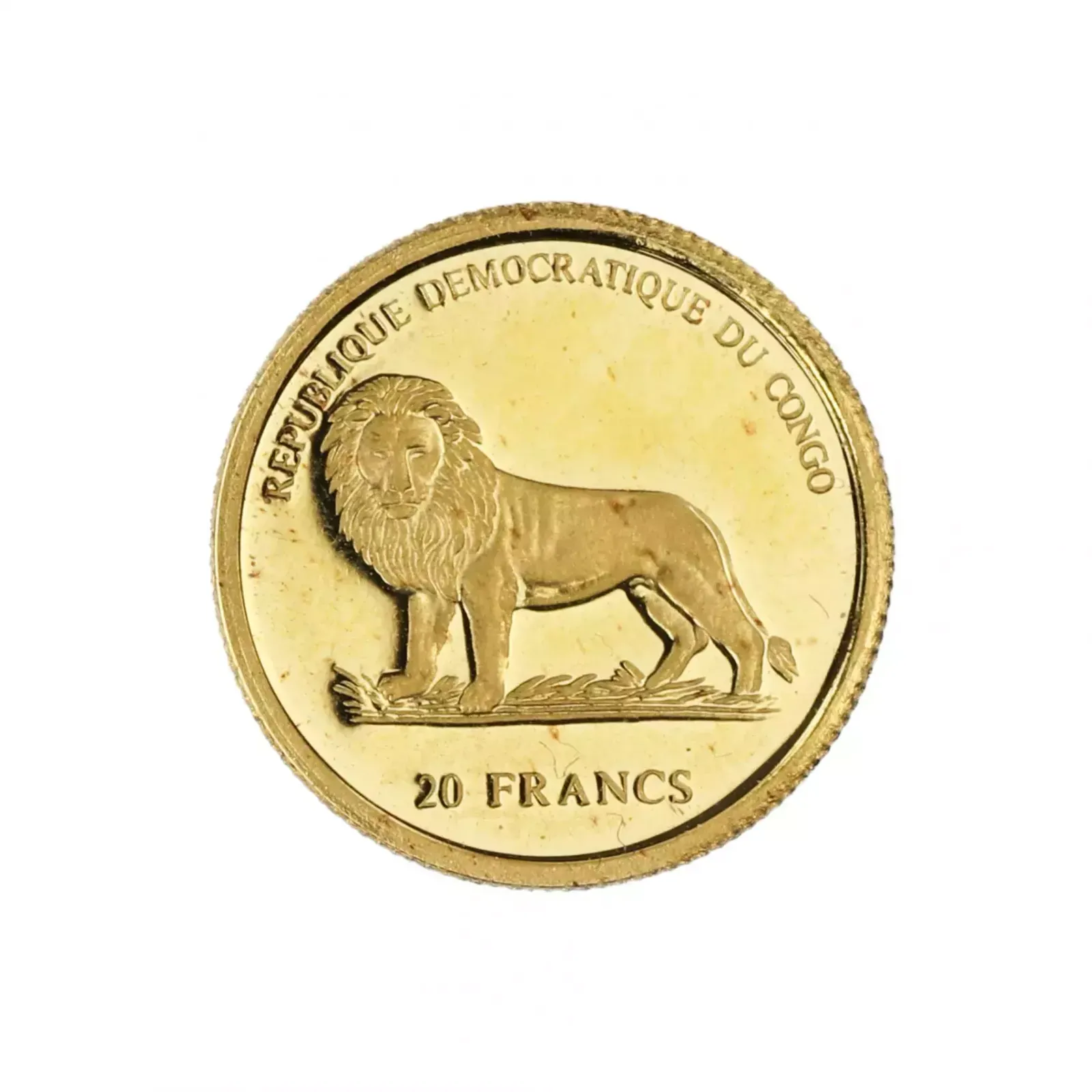 20 Francs Gold Coin Of The Republic Of The Congo. 2003 photo for sale