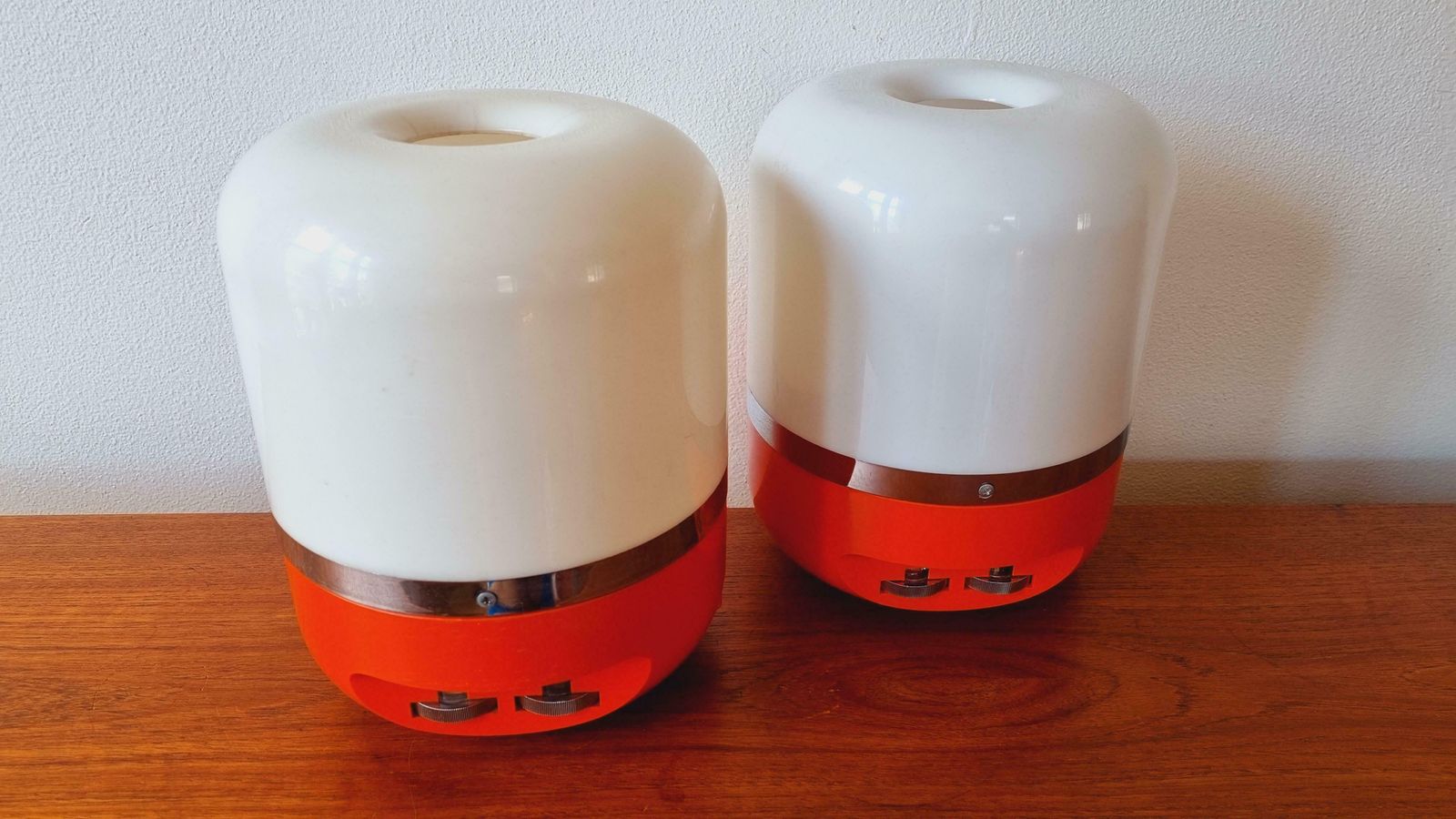 photo furniture Set Of Two Midcentury Table Lamps, Space Age, Adriano Rampoldi, Italy, 1970s