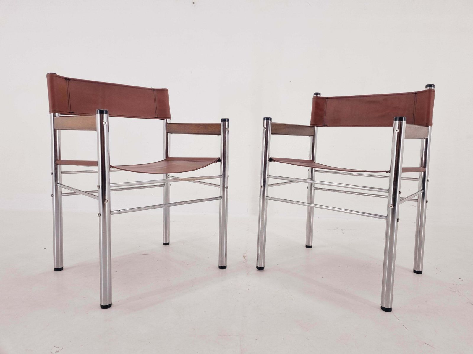 Pair Of Rare Midcentury Tubular Design Armchairs, Germany, 1970s £609.08per Set photo for sale