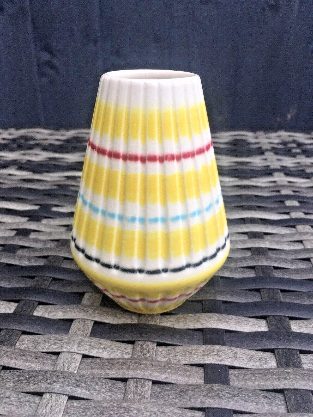 photo for sale Mid Century Modern 60's Hornsea Rainbow John Clappison 552 Ribbed Bud Posy Vase