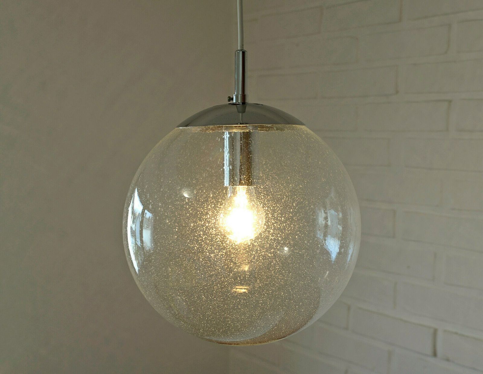 Space Age Ceiling Light / 1 Of 4 / Vintage Hanging Lamp / Pendant Light / 1980s Light Fixture / Mid Century Modern