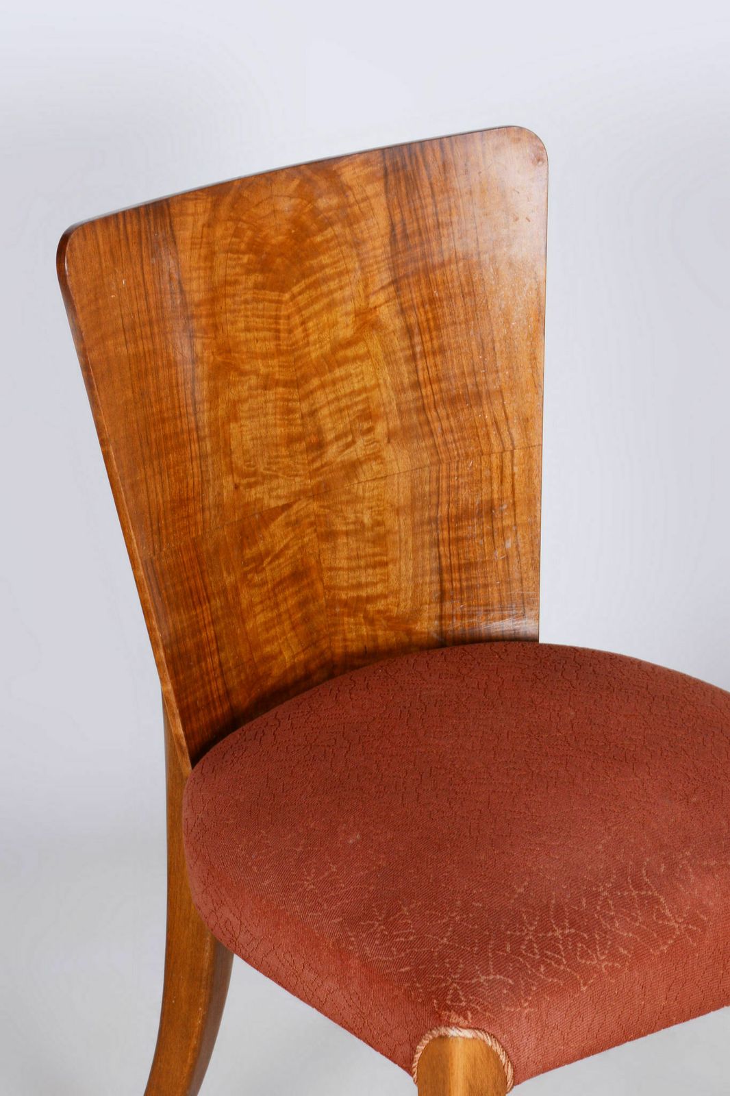 Set Of Four Original Artdeco Walnut Beech Chairs, Jindrich Halabala, Up Zavody, Czechia, 1940s photo vinterior