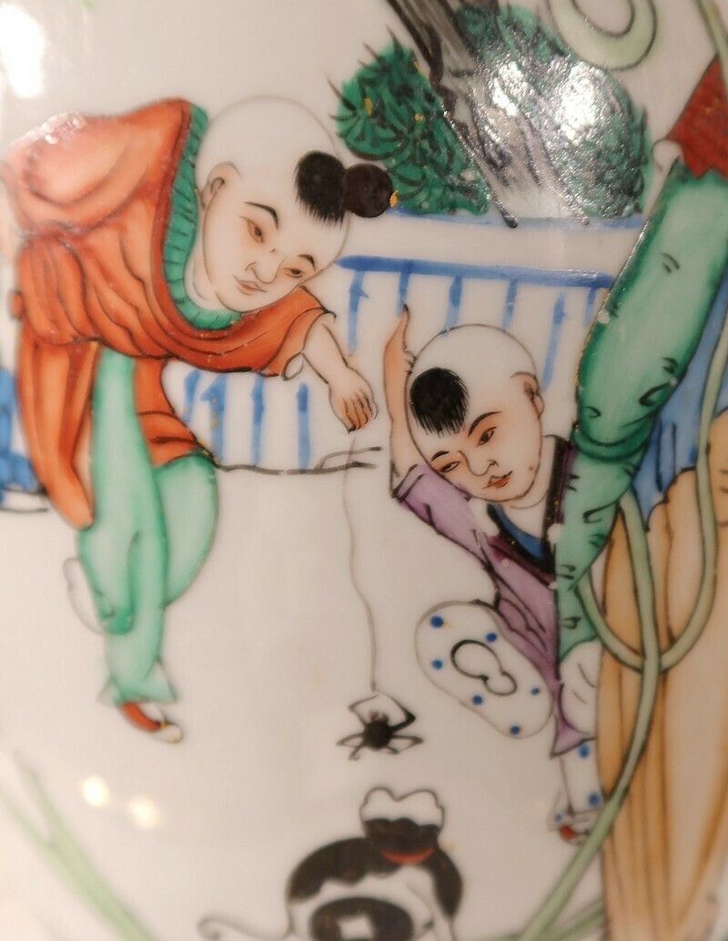 Baluster Porcelain Vase, China, Early 20th Century photo vintage