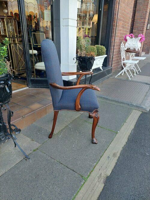 Early 20thc Carved Walnut Framed Georgian Chair photo 1650.0