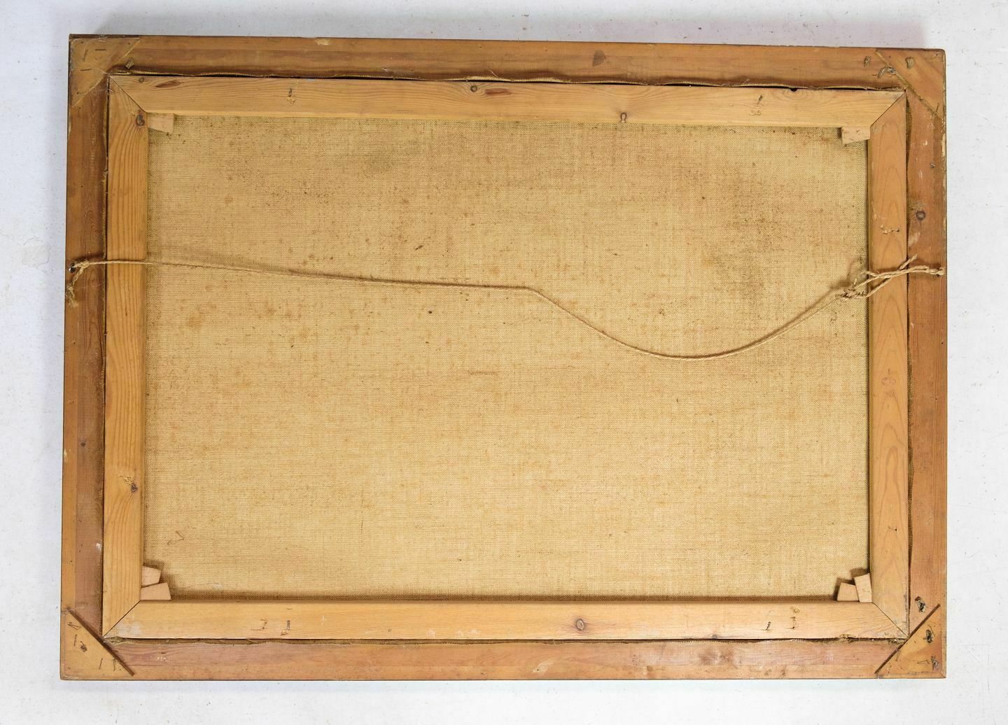 Painting Canvas With Motif Of Snow Landscape Fron 1930s photo vinterior
