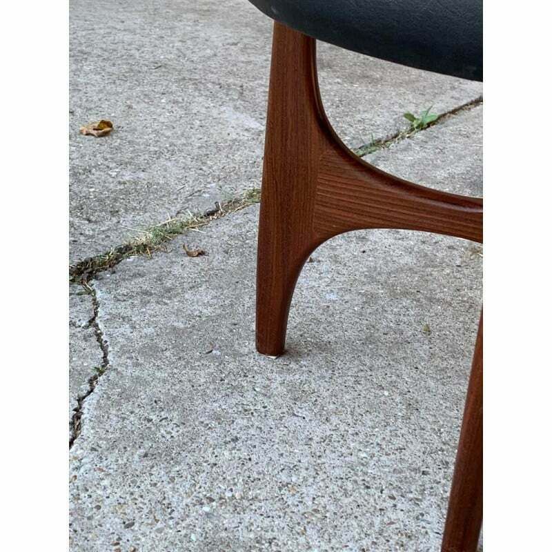 Mid Century Danish Teak And Leather Ottoman By Kofod Larsen For G Plan, 1960s photo furniture