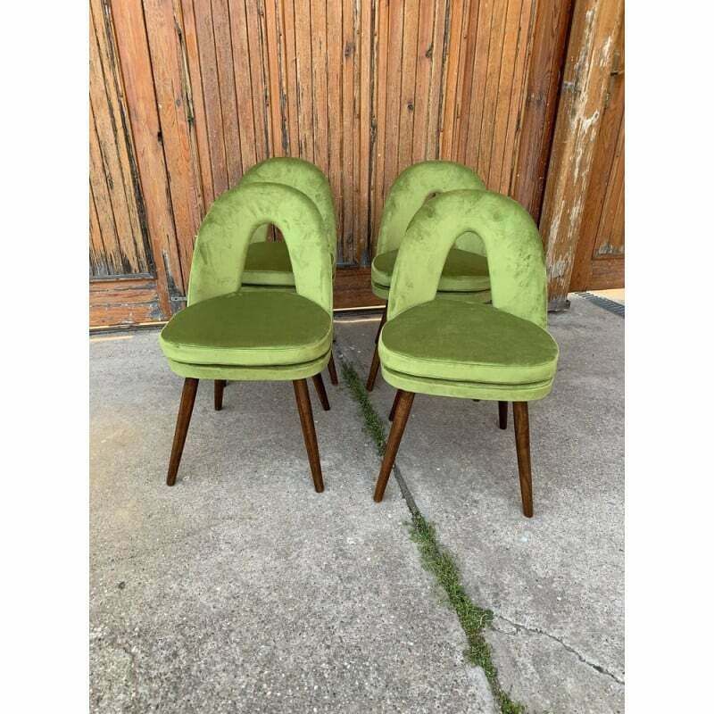 Set Of 4 Mid Century Dining Chairs By Antonín šuman For Tatra Nábytok, 1960s photo 2036.0
