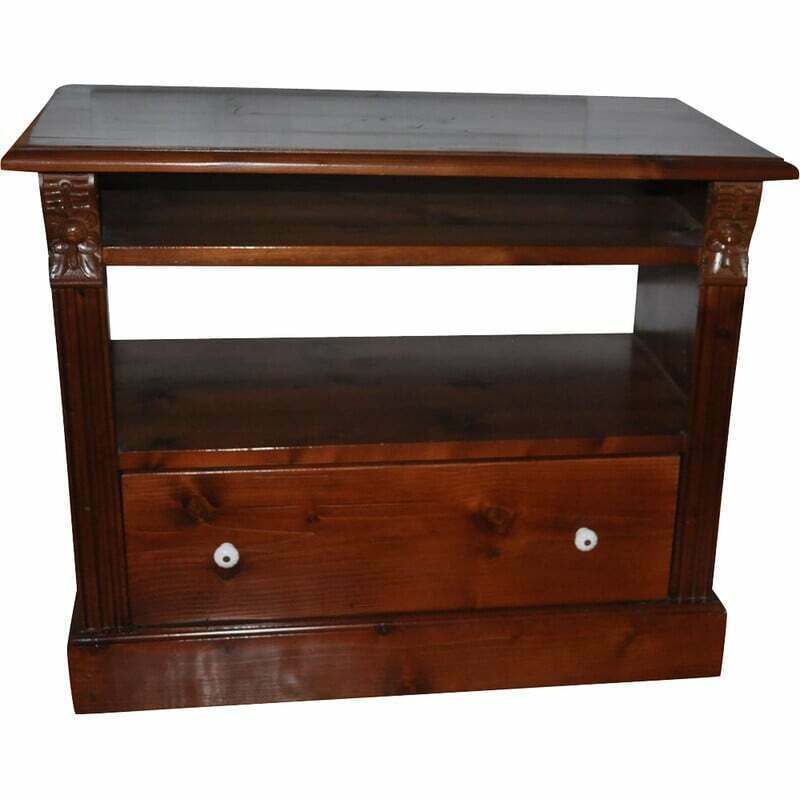 Vintage Pine Tv Stand, 1920s