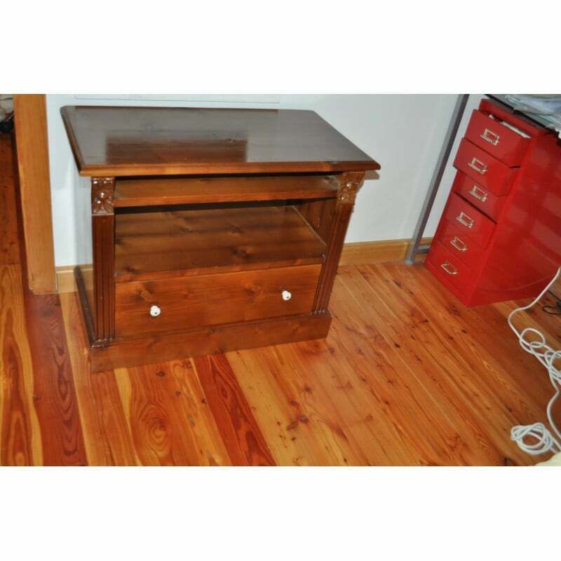 Vintage Pine Tv Stand, 1920s photo vinterior