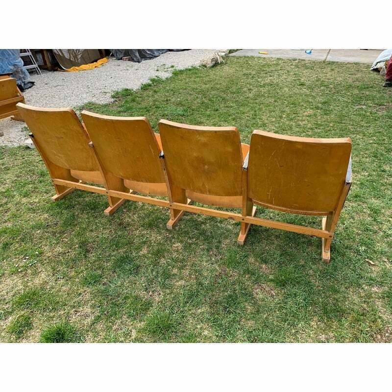 Vintage Cinema Bench With 4 Seats, Hungary 1950 photo Furniture