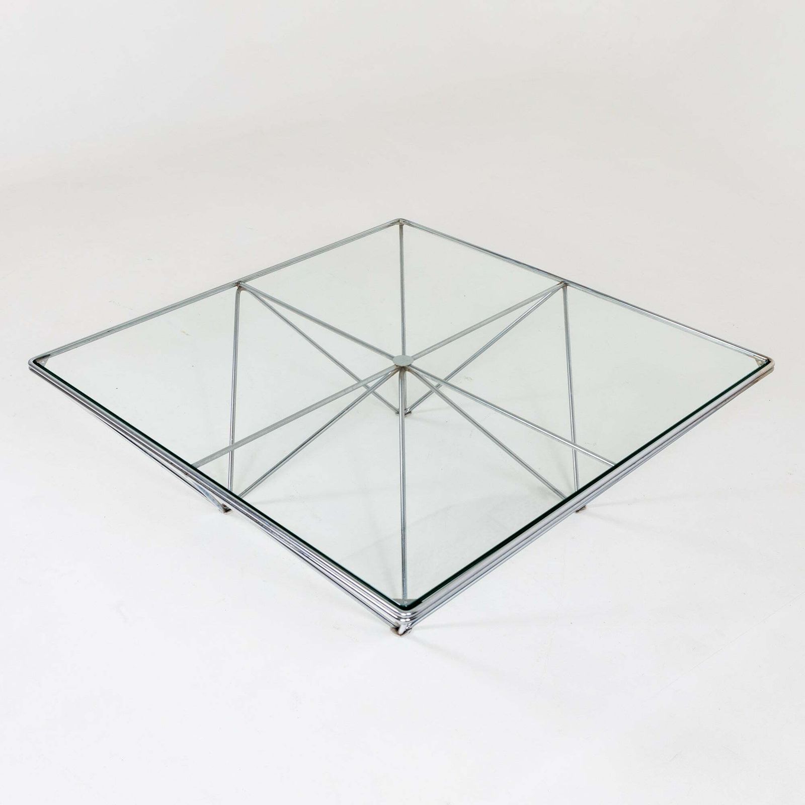 Square Coffee Table Alanda, Chromed Metal, Attributed To Paolo Piva For B&B Italia, Italy 1980s photo 1049.0