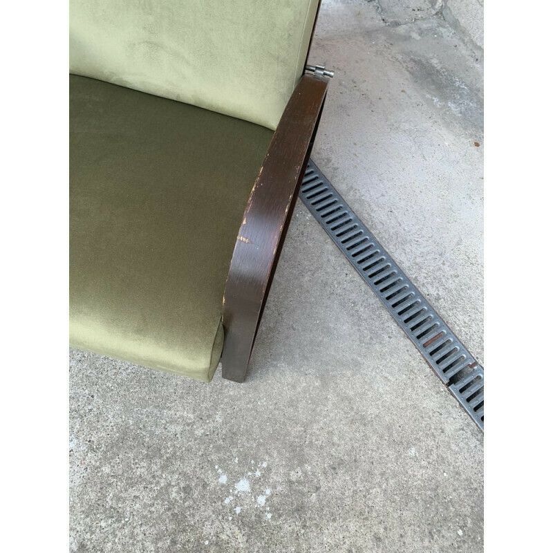 Vintage Lounge Chair By Jindřich Halabala, 1930s photo vintage