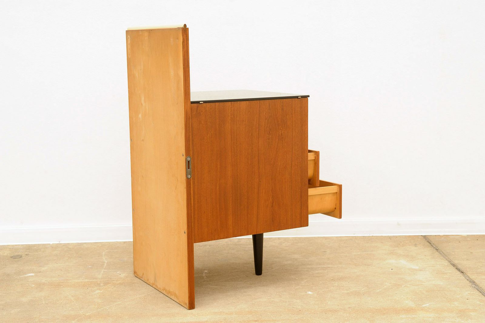 photo vinterior Fully Renovated Midcentury Nightstand By Mojmír Požár, 1960's, Czechoslovakia