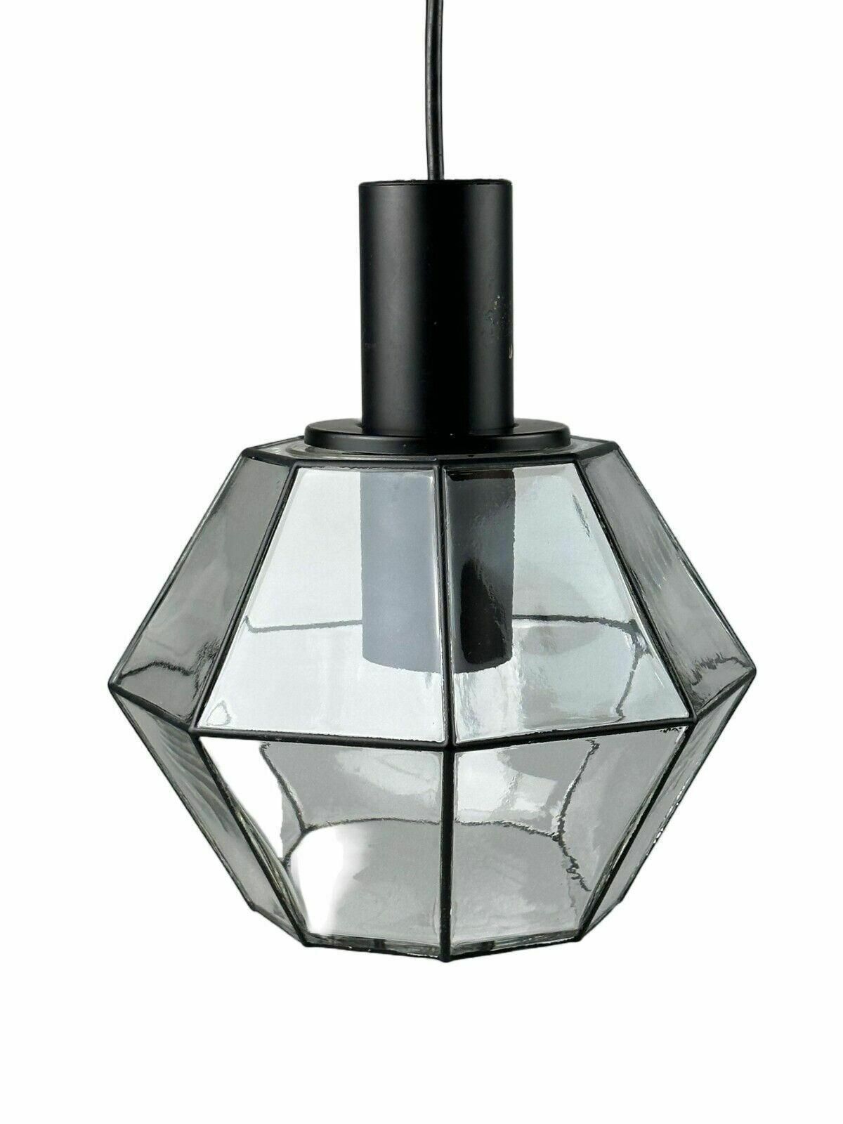 60s 70s Hanging Lamp Ceiling Lamp By Limburg Leuchten Germany Glass Metal
