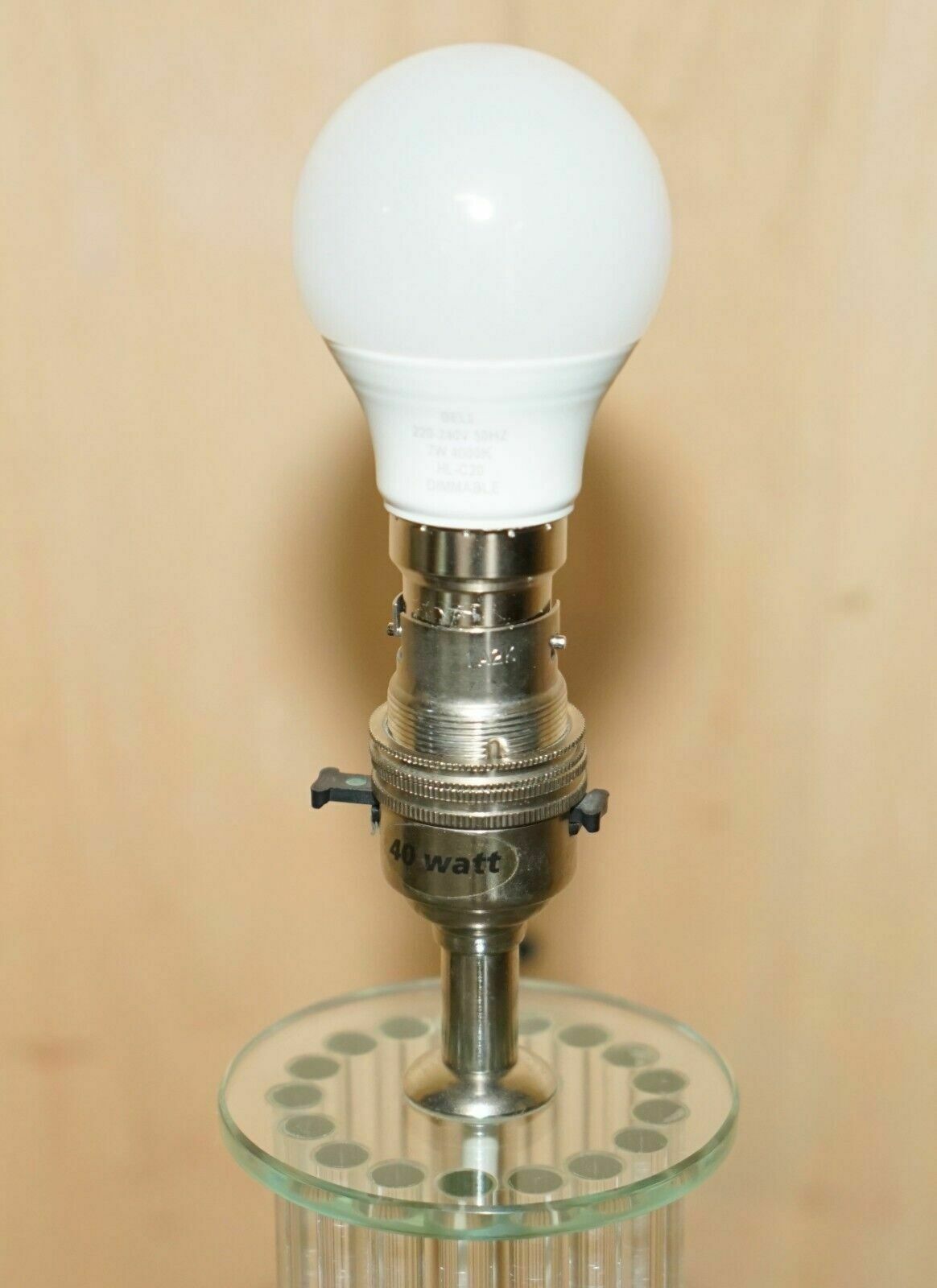 Super Cool Glass & Brass Designer Tall Multiple Column Lamp Must See Pictures photo furniture