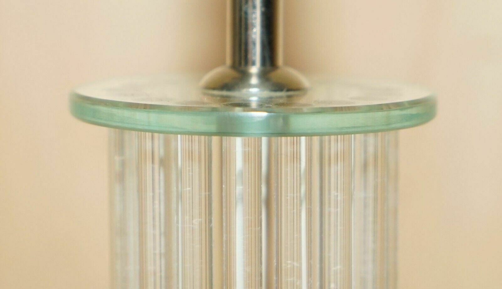 Super Cool Glass & Brass Designer Tall Multiple Column Lamp Must See Pictures photo Lighting