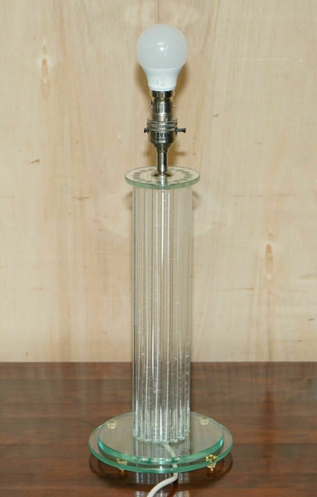 475.0 Super Cool Glass & Brass Designer Tall Multiple Column Lamp Must See Pictures photo