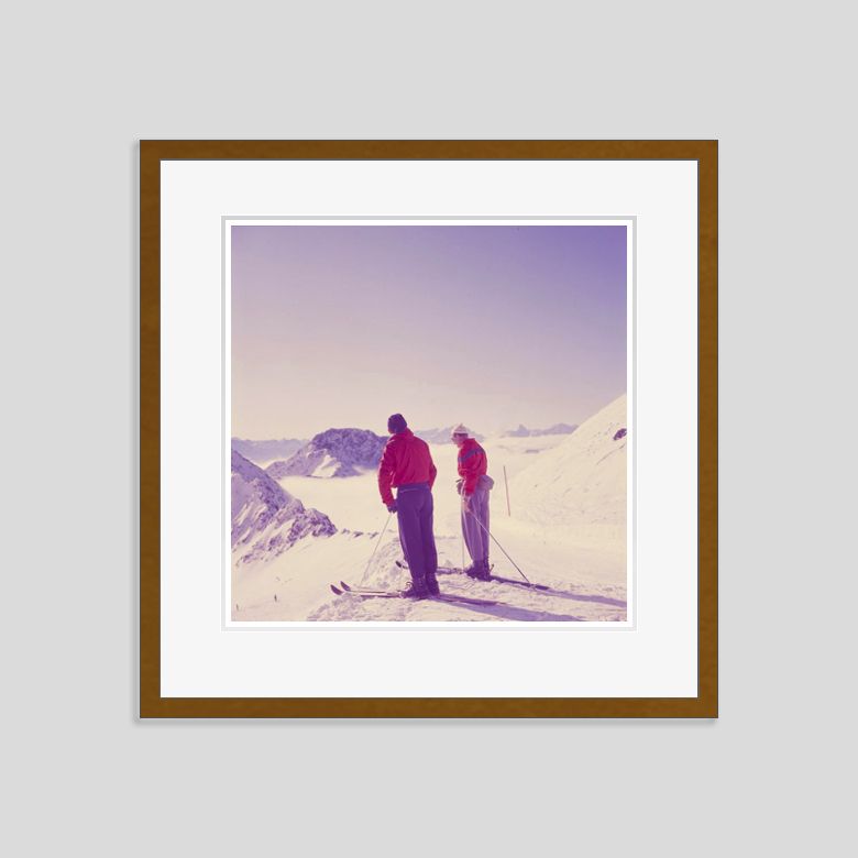 Mountain Top By Toni Frissell Archival Pigment Print Framed In Brown
