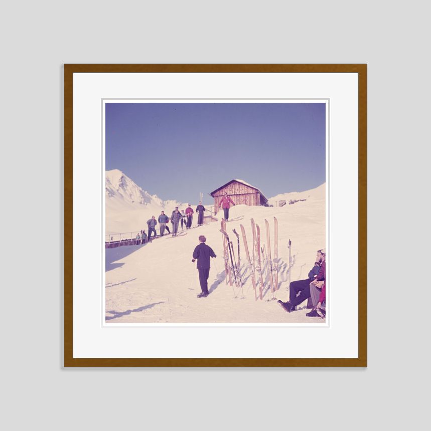 Mountain Top By Toni Frissell Archival Pigment Print Framed In Brown