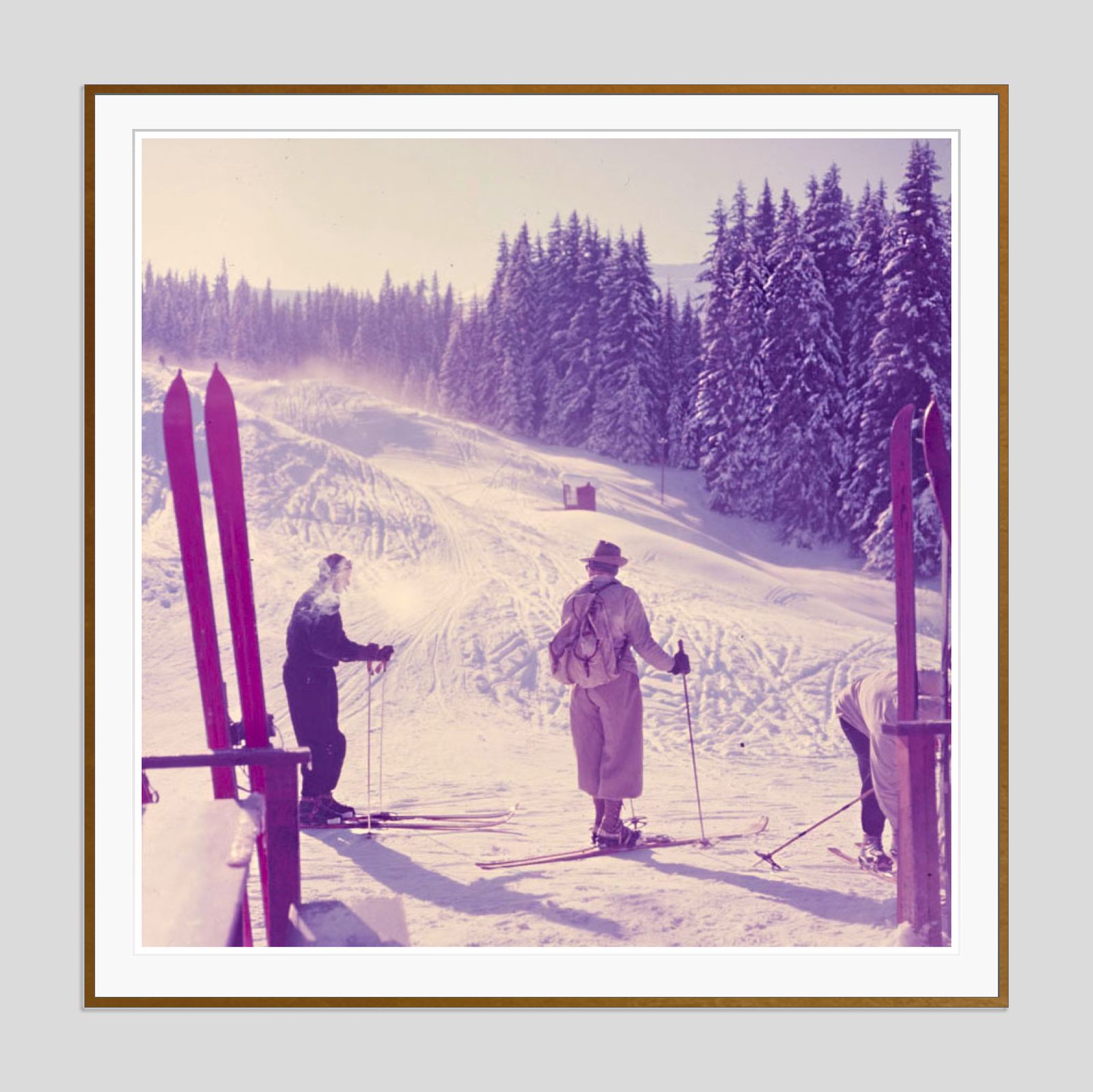 Mountain Top By Toni Frissell Archival Pigment Print Oversize Framed In Brown