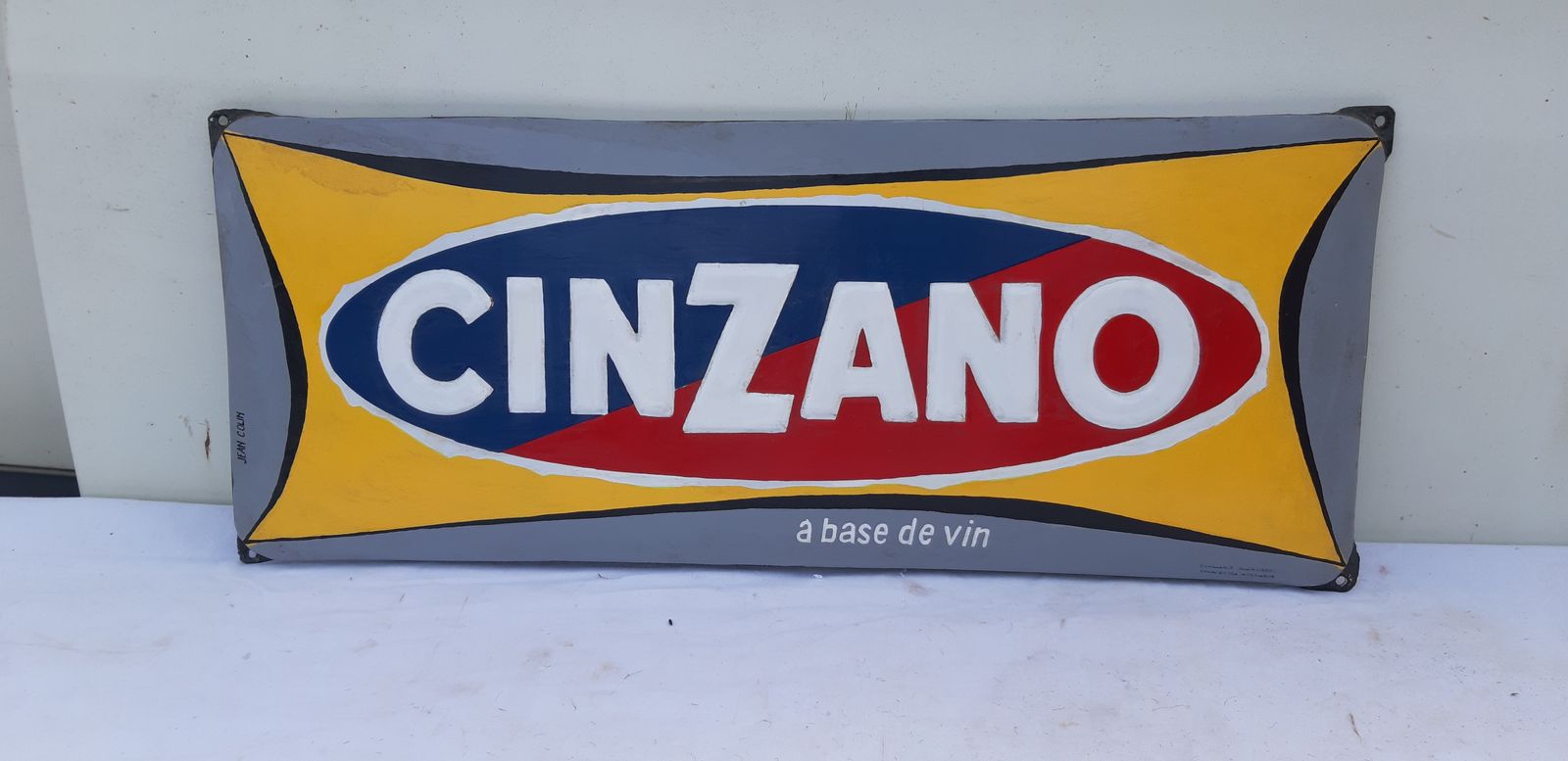 Cinzano Enamel Plate, 1930s, Vintage photo vinterior