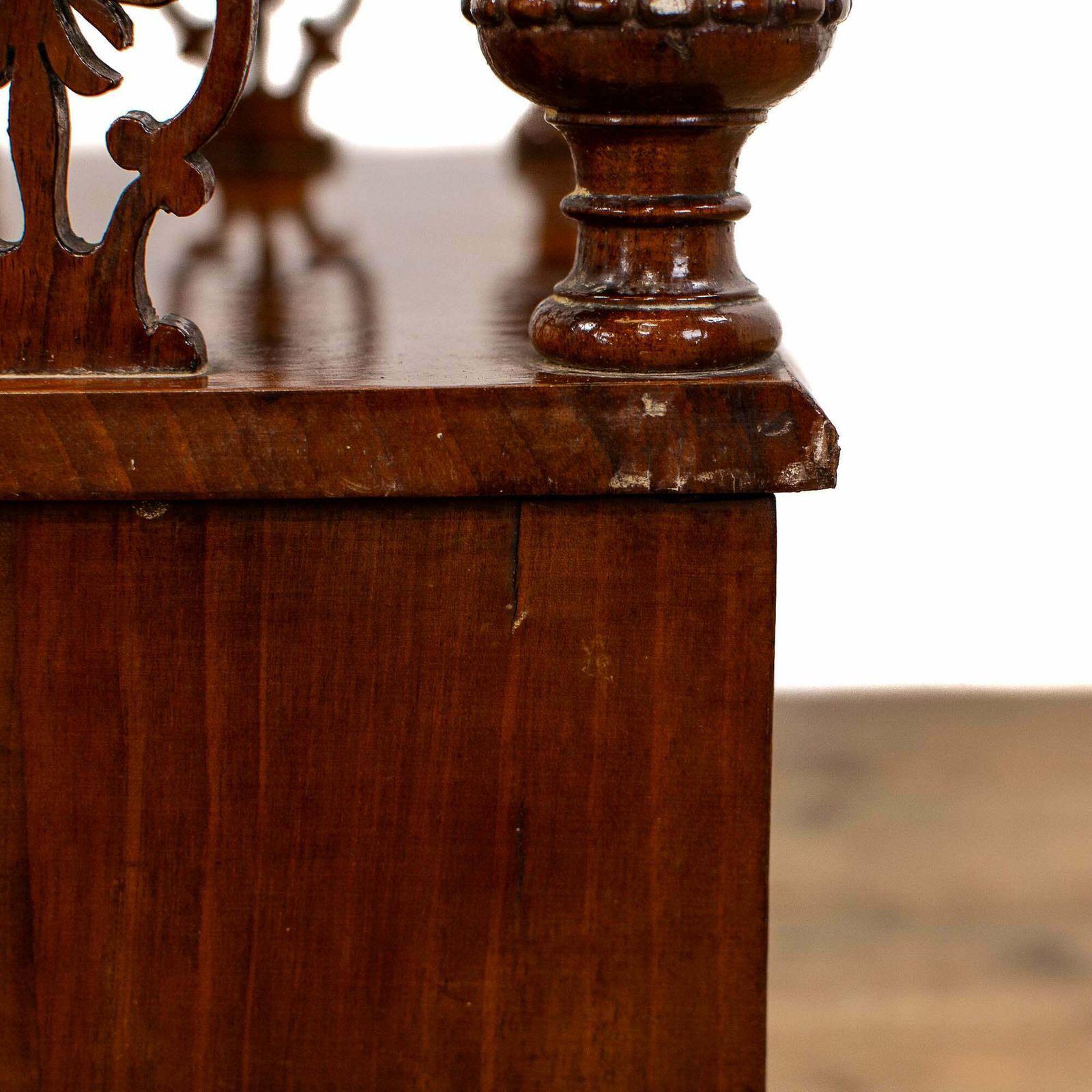 Victorian Walnut Canterbury Whatnot photo vintage