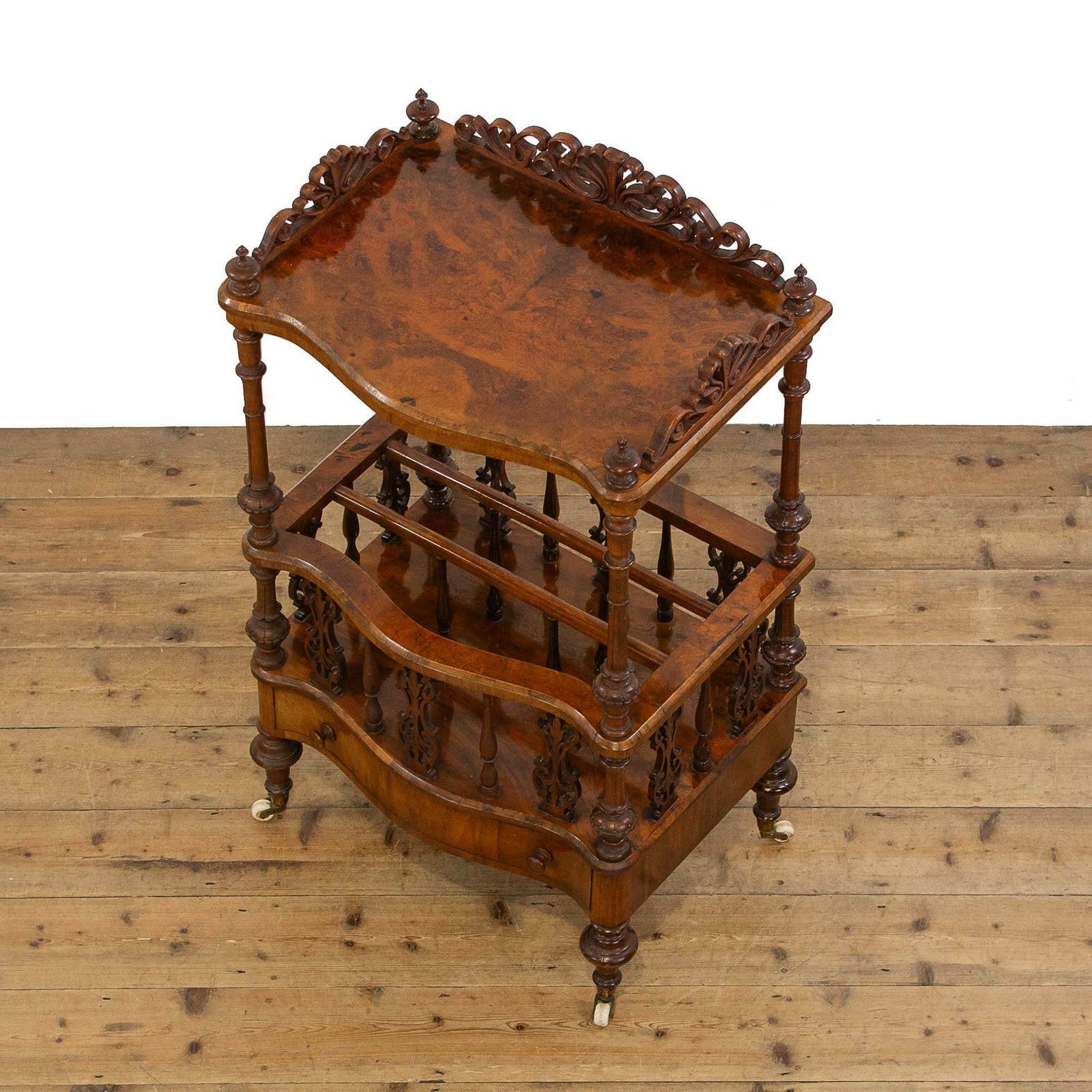 photo for sale Victorian Walnut Canterbury Whatnot