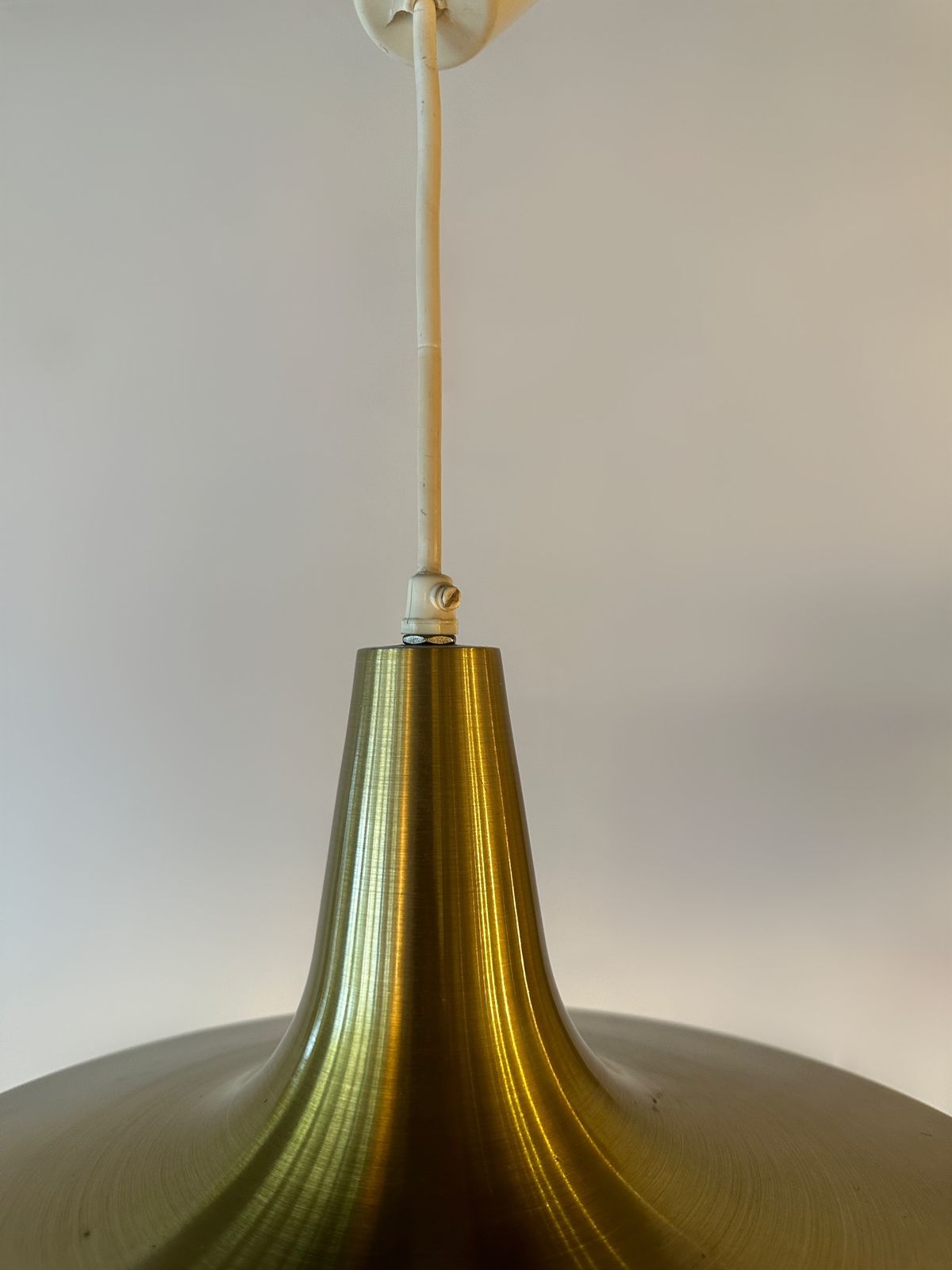 Space Age Brushed Brass Lamp By Carl Fagerland For Orrefors Of Sweden, 1954 photo furniture