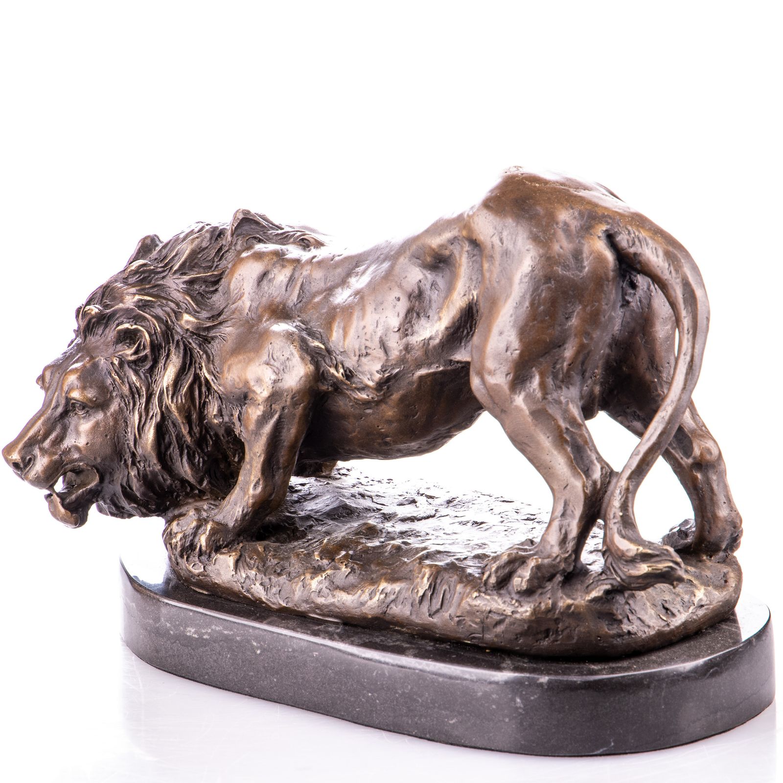 Bronze Majestic Lion Sculpture – Luxus Collection – Barye photo for sale