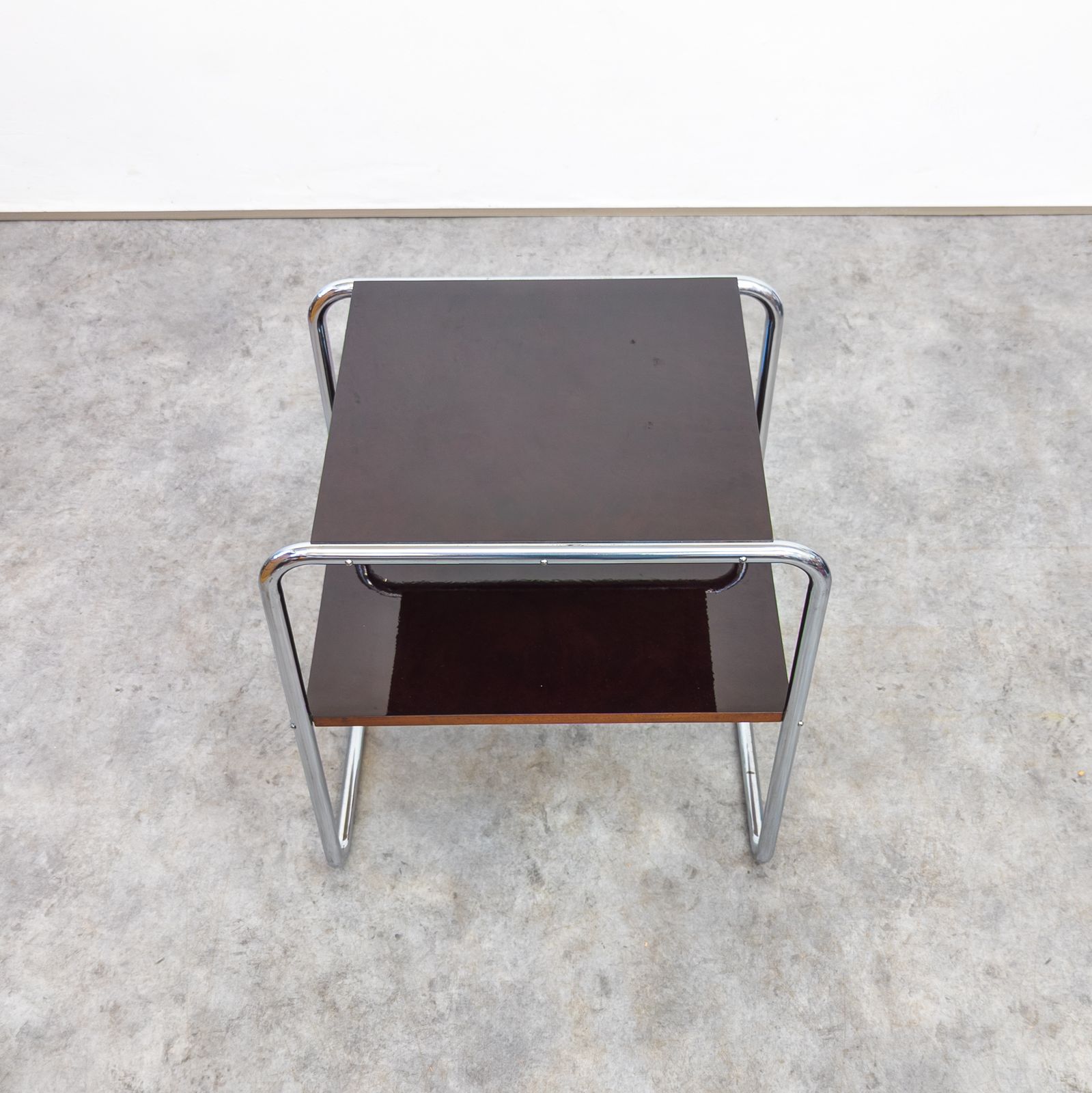 Rare Bauhaus Tubular Steel Side Table By Marcel Breuer photo vinterior
