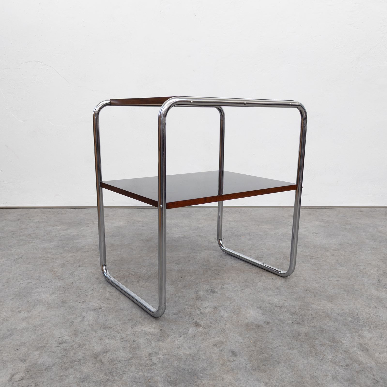 Furniture Rare Bauhaus Tubular Steel Side Table By Marcel Breuer photo