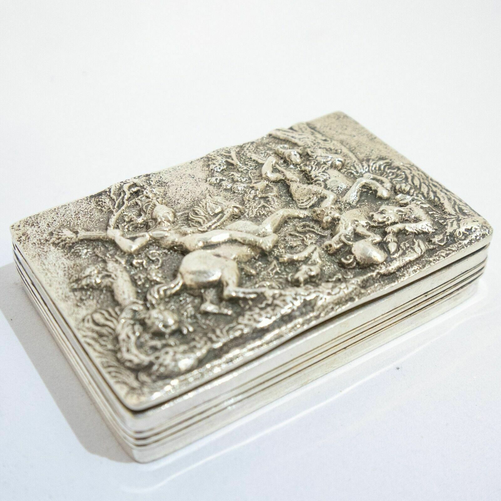 Unusual Snuff Box With Hunting Scene photo furniture