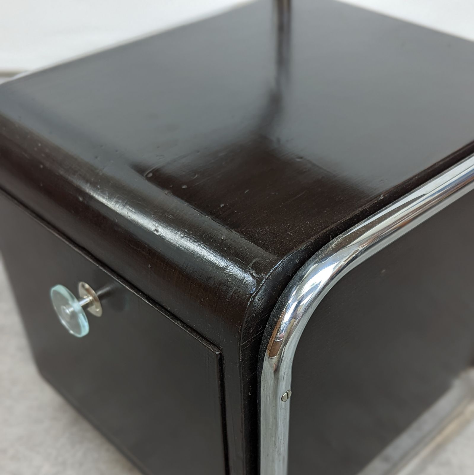 Unique Bauhaus Tubular Steel Night Stands By Hynek Gottwald photo for sale