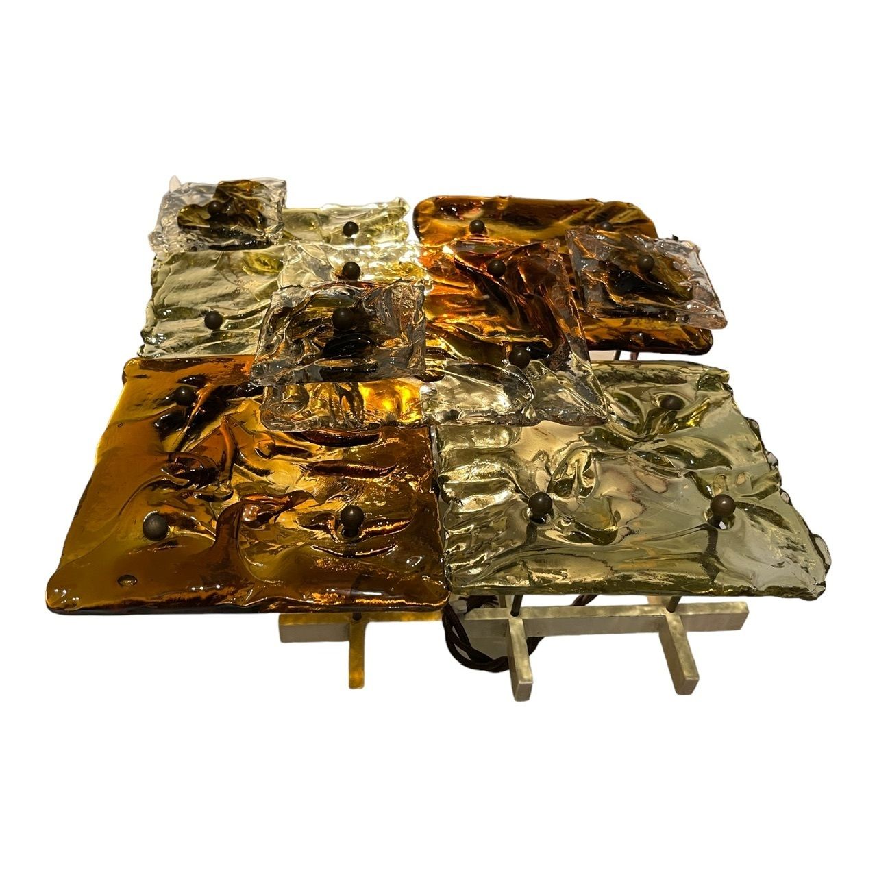 Murano Glass Sconces Set Of 2 Model Patchwork By Ludovico De Santillana For Venini photo vintage